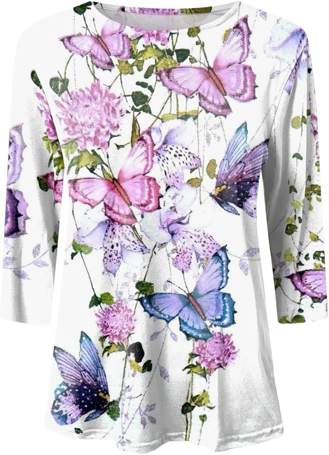 Miniatura 4 de Blusa de manga 34 para mujer diseño gótico esqueleto floral Y2K vintage casual holgada ligera sudadera Marrón