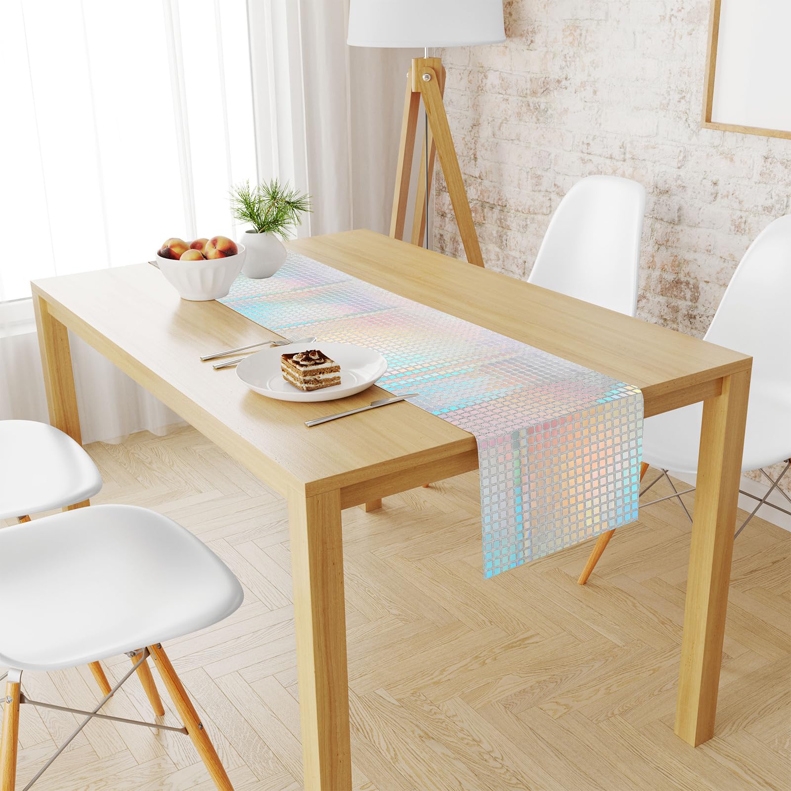 Snowkingdom 13 X 72 Inches Glitter Disco Party Table Runner Mirror Silver  Table Runner Retro 70s 80s Theme Disco Ball Party Table Decorations  Birthday ..., image size:1600x1600