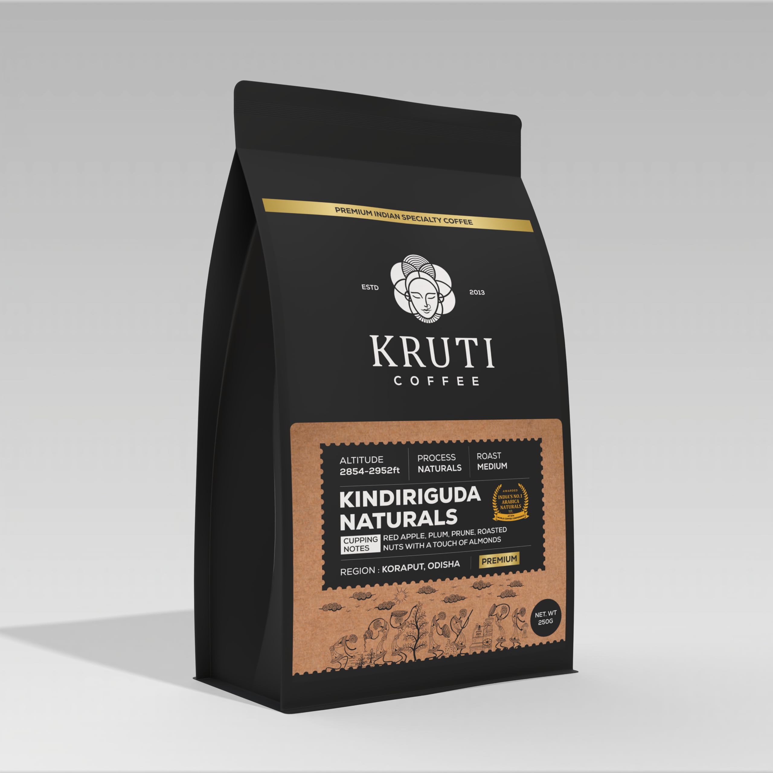 KRUTI COFFEE We Thrive With The Tribe Kruti Coffee-Premium Arabica Pour Over Coffee Powder 250 Gram|Medium Roast Beans|Speciality Beans Freshly Roasted & Ground|Kindiriguda Naturals-Koraput Coffee,Bag (B0B65SWP4G) Amazon Price History, Amazon Price Tracker