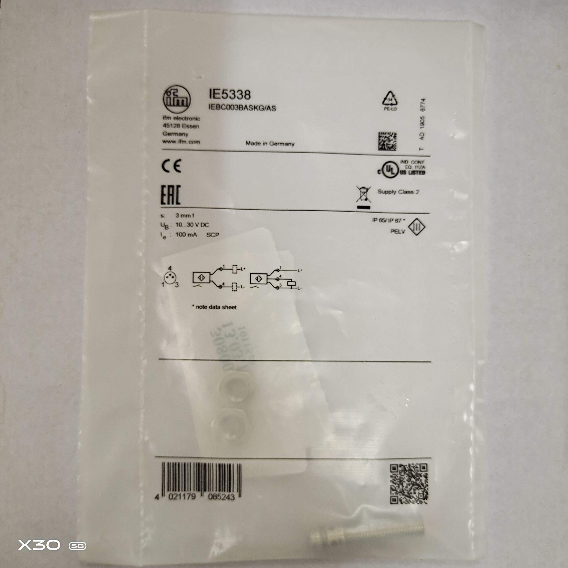 Carus Tool IFM IE5338 Inductive Sensor New