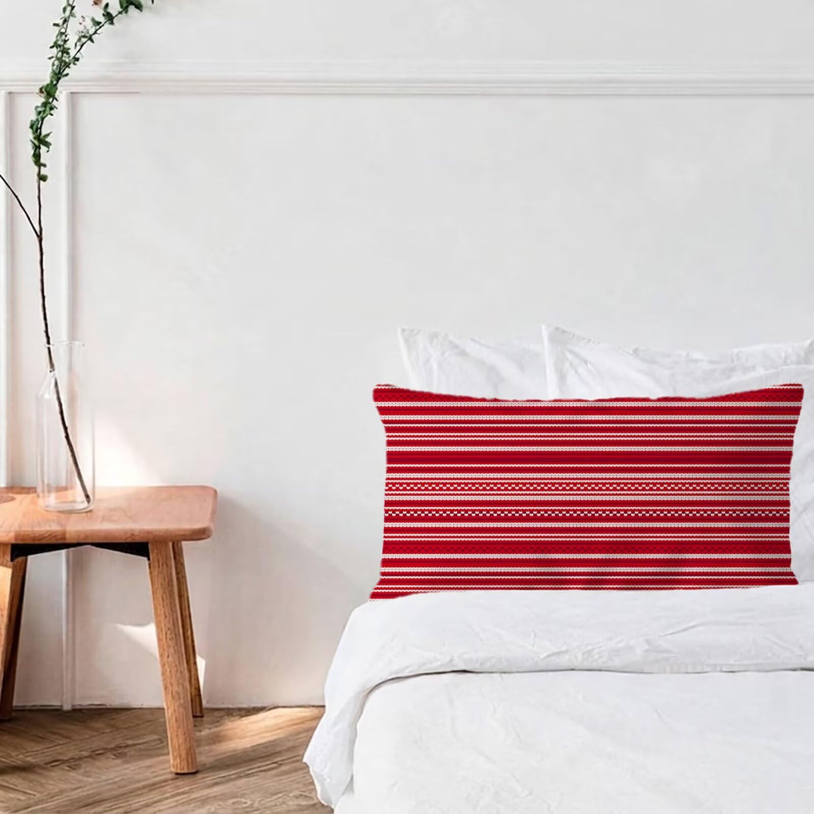 Poszewki na poduszki na sofę 60 x 80 cm zestaw 2 czerwonych poszewek na