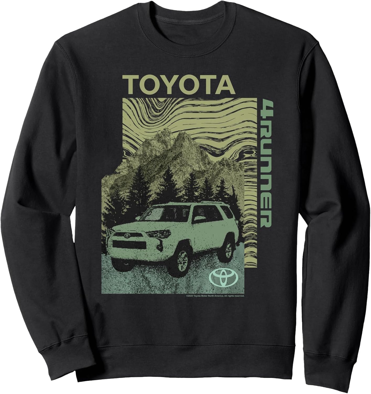 Toyota Iconic 4Runner Landscape Distressed Chest Poster Sweatshirt