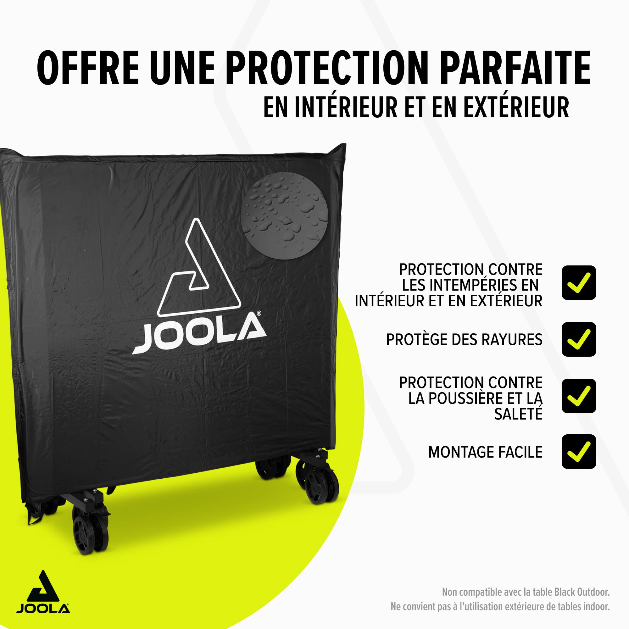 JOOLA Dual Function Indoor/Outdoor Waterproof Cover Housse Tennis de Table imperméable à Double Fonction intérieur/extérieur Mixte, Toutes Saisons, Taille Unique