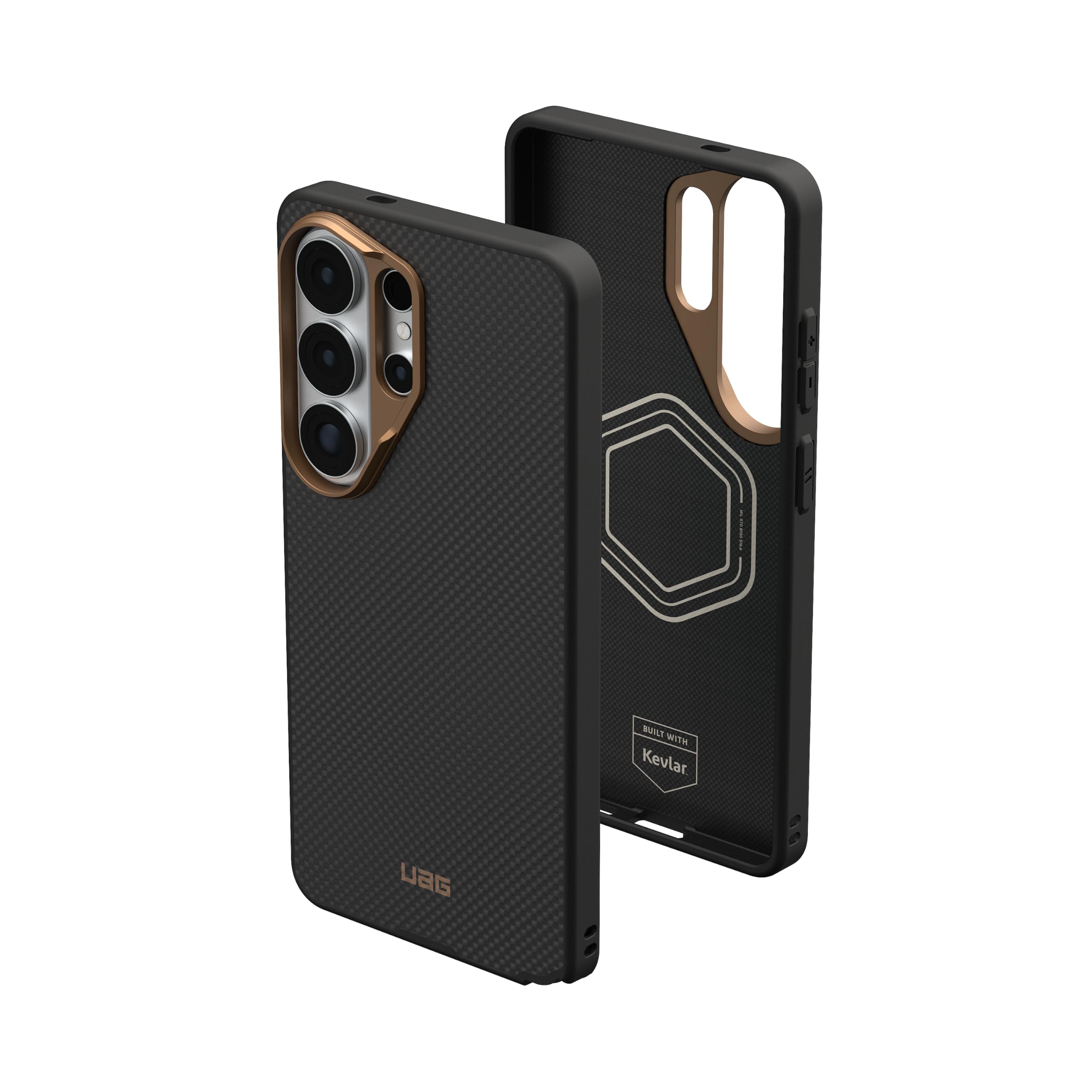 Urban Armor Gear UAG Designed for Galaxy S26 Ultra 5G Case, Fibr Armr - Compatible with Magnetic Charging Rugged Military Drop Tested Anti-Slip Protective Cover - Black/Bronze-image-20