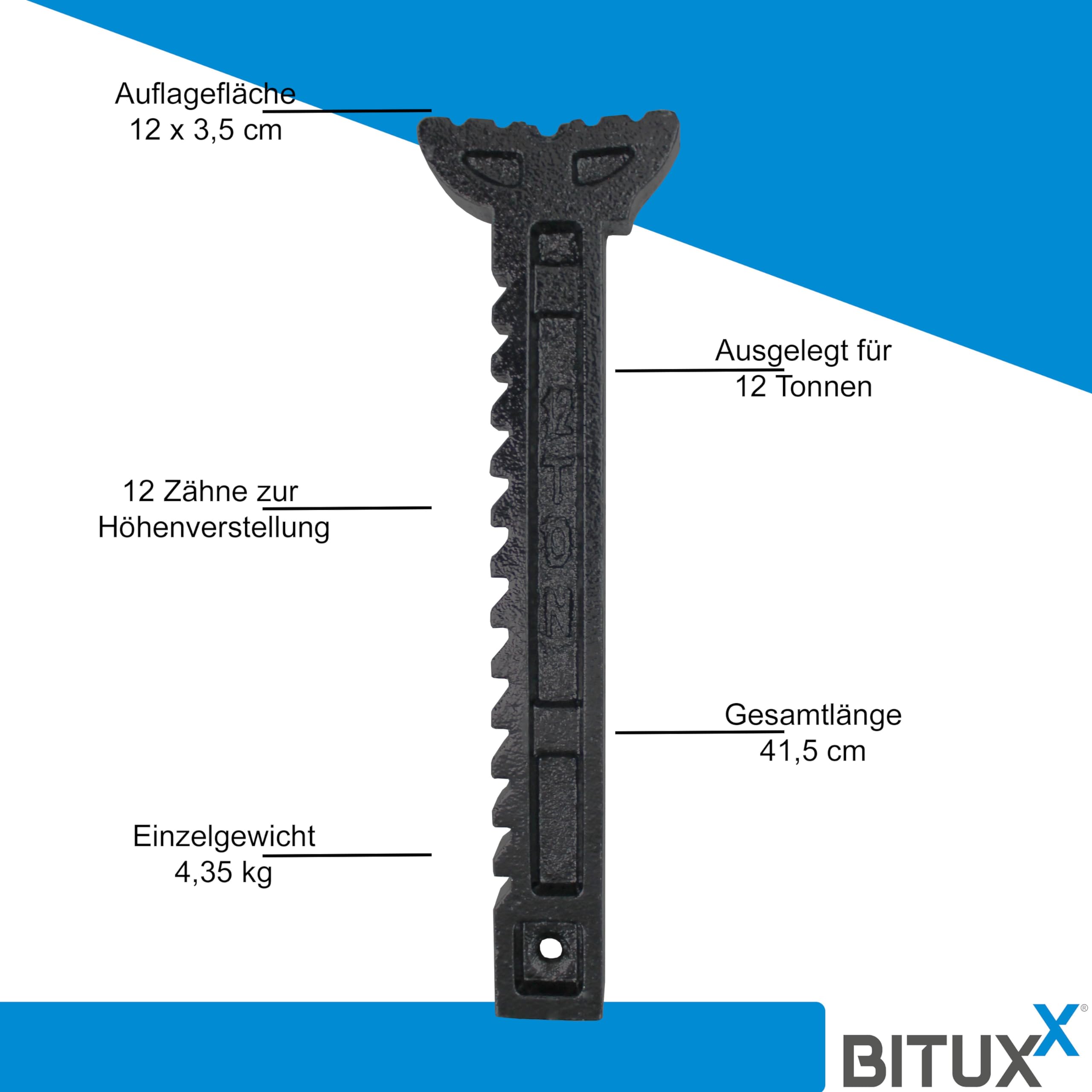 BITUXX® 2 x Schwerlast LKW Unterstellböcke Auto PKW Abstellbock Stützbock Heber 12000kg 12T
