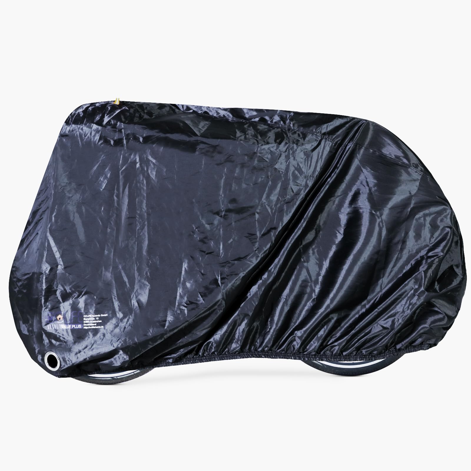 CCLIFE Pokrowiec na rower, wodoszczelny, z oczkami na zamek, 200 x 110 x 70 cm, plandeka na rower, tkanina Oxford 210D, pokrowiec ochronny na rower górski, wyścigowy