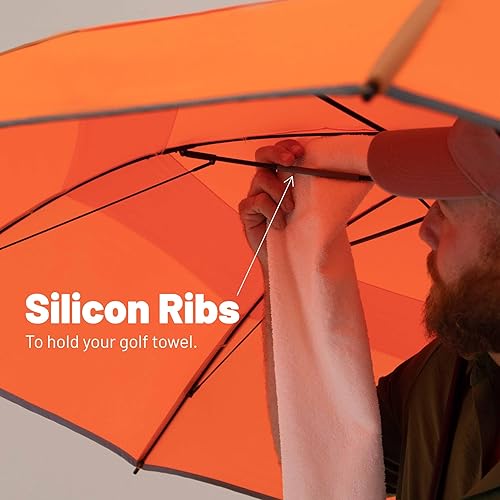 Miniatura 8 de Weatherman Paraguas  Paraguas de golf  Paraguas deportivo resistente al viento resistente a vientos de hasta 55 MPH  Disponible en 2 tamaños (62