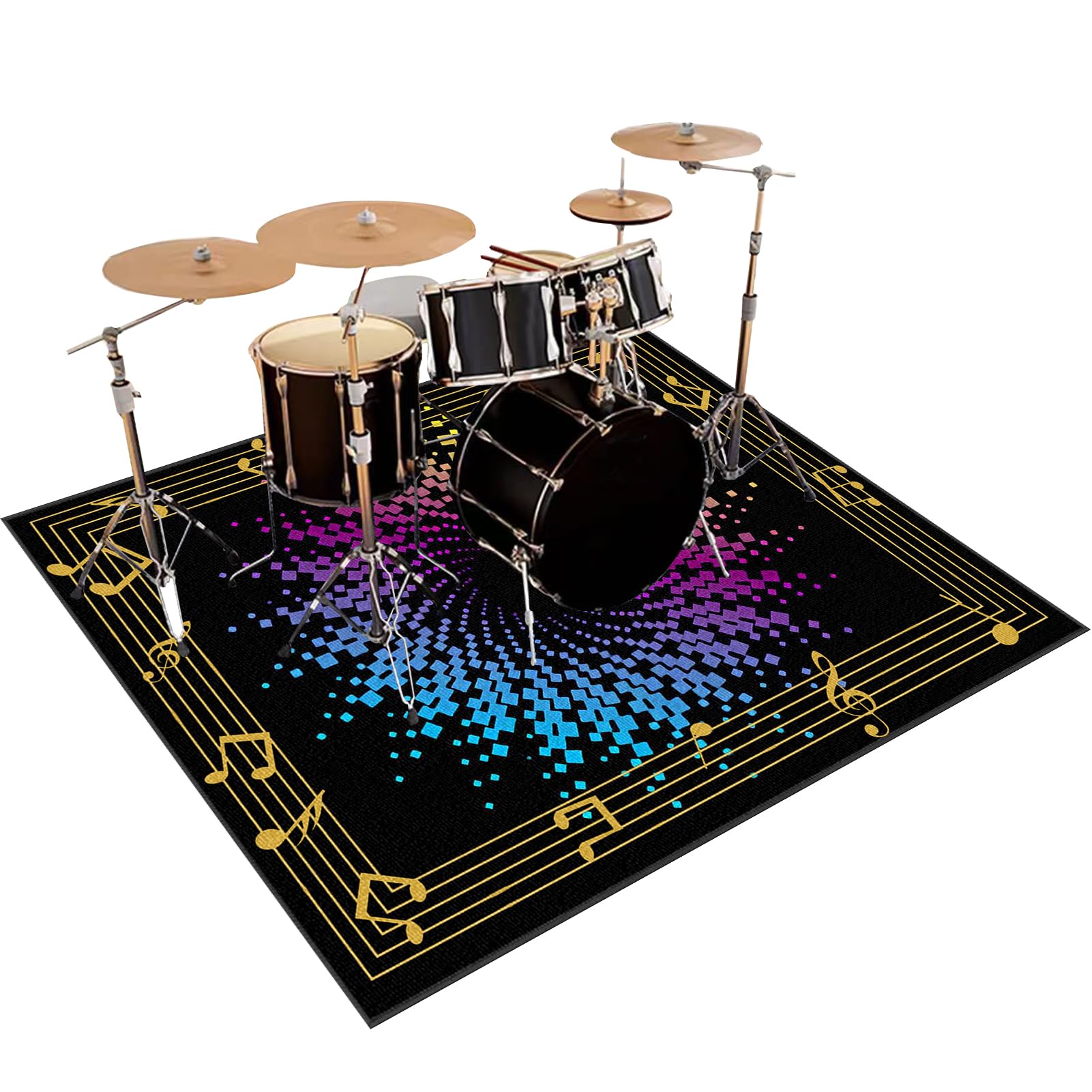 Bateria elektroniczna Dywan na perkusję i perkusję Maty akustyczne Pianino Baterie Akustyczne Maty Na Bęben Dźwiękoszczelny Antypoślizgowy Mata 180 x 160 cm