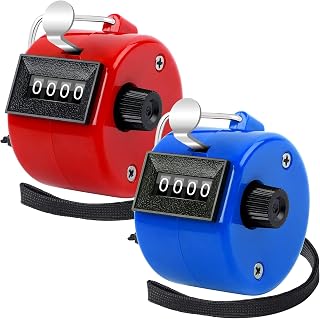 FEBSNOW Handheld Tally Counter Clicker - 4-Digit Manual Counter for Sports, Golf, School Events, Office & Stadiums