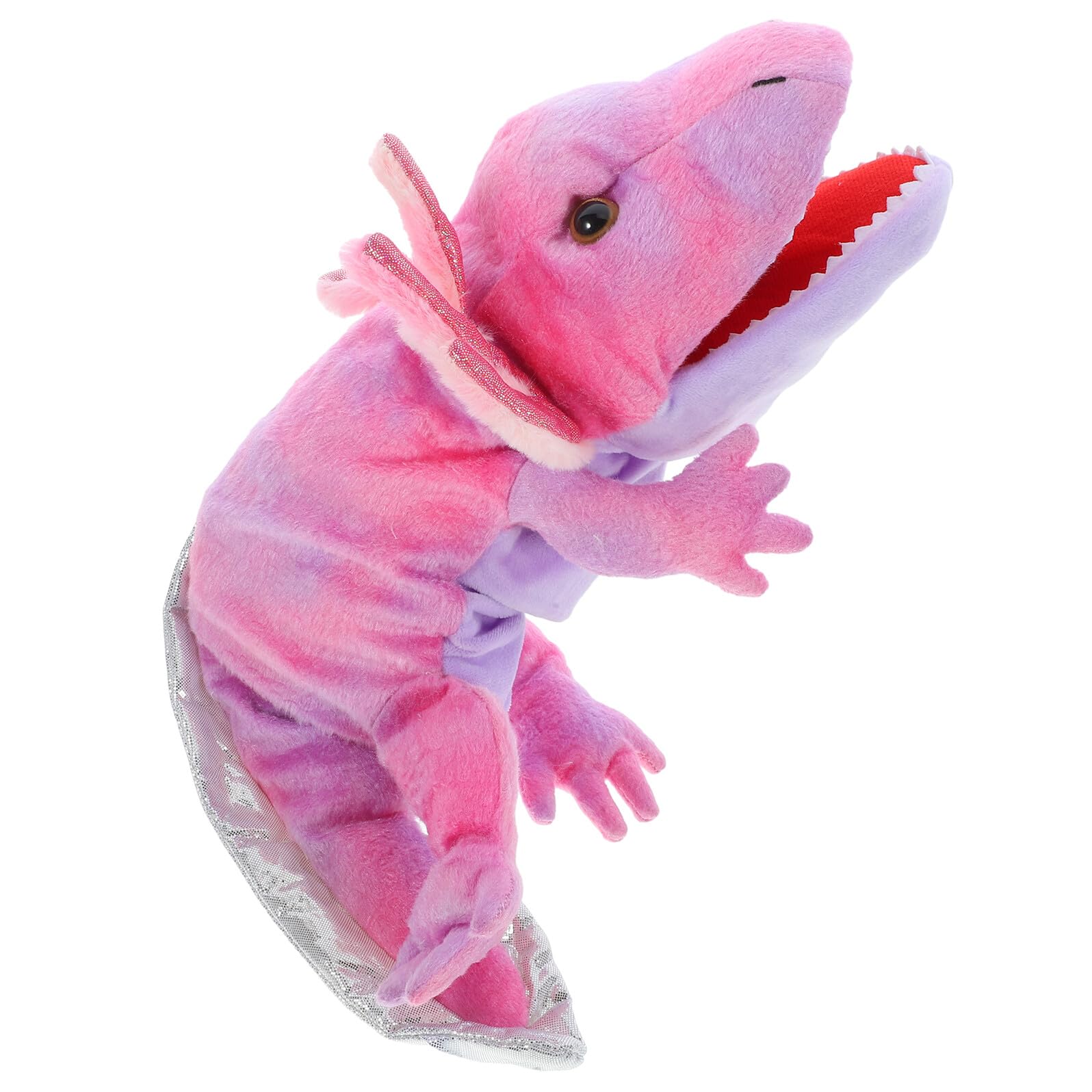 Marioneta de Mano Juguete Educativo Interactivo para Niños de Salamandra de Peluche de Felpa Relleno de Algodón PP para Desarrollar Coordinación Mano-Ojo