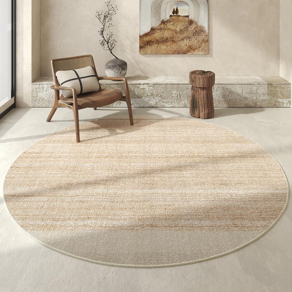 Tapis de chambre haut de gamme rond decoration salon au design epais