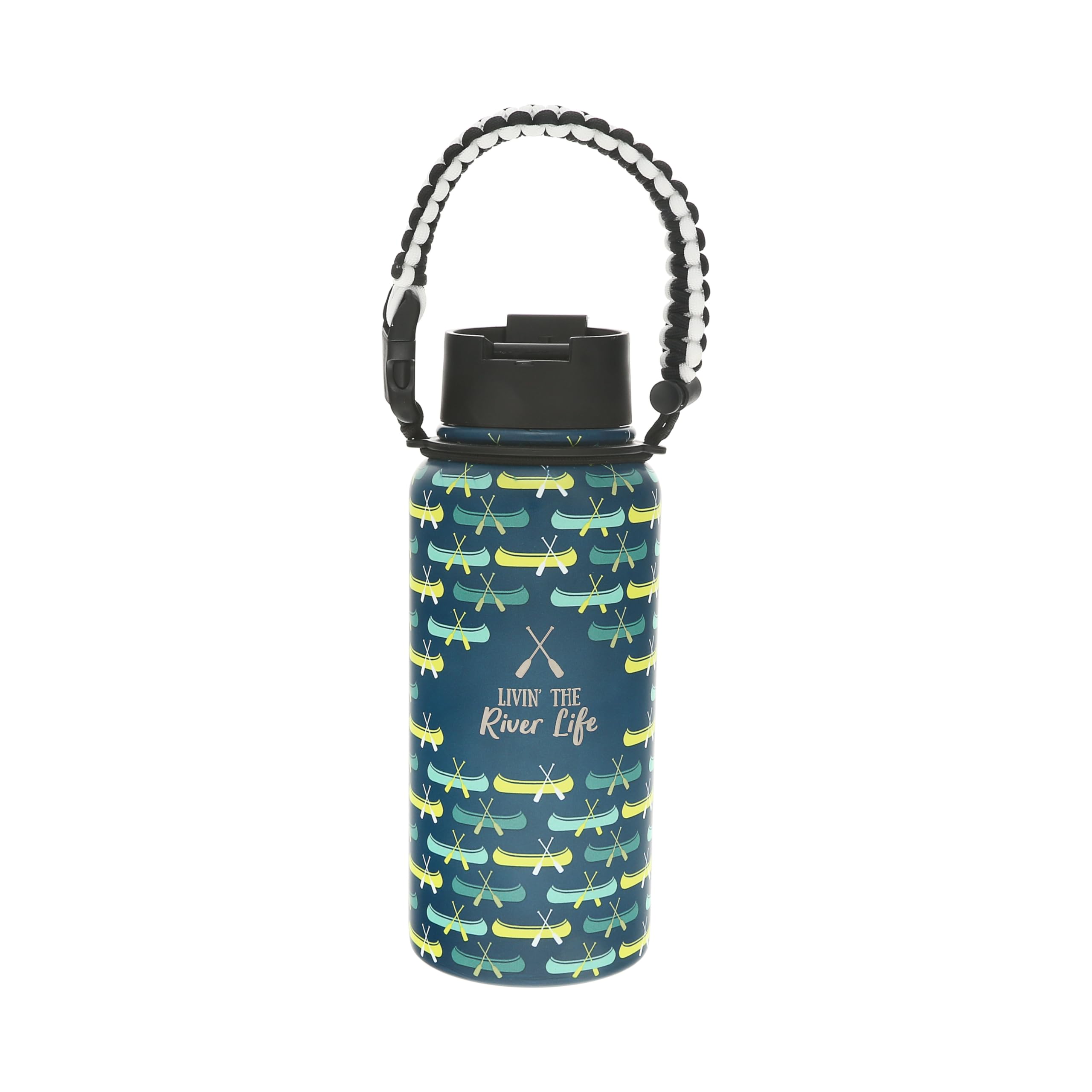 Pavilion Gift Company - Livin The River Life - 32oz Stainless Steel Travel On The Go Water Bottle