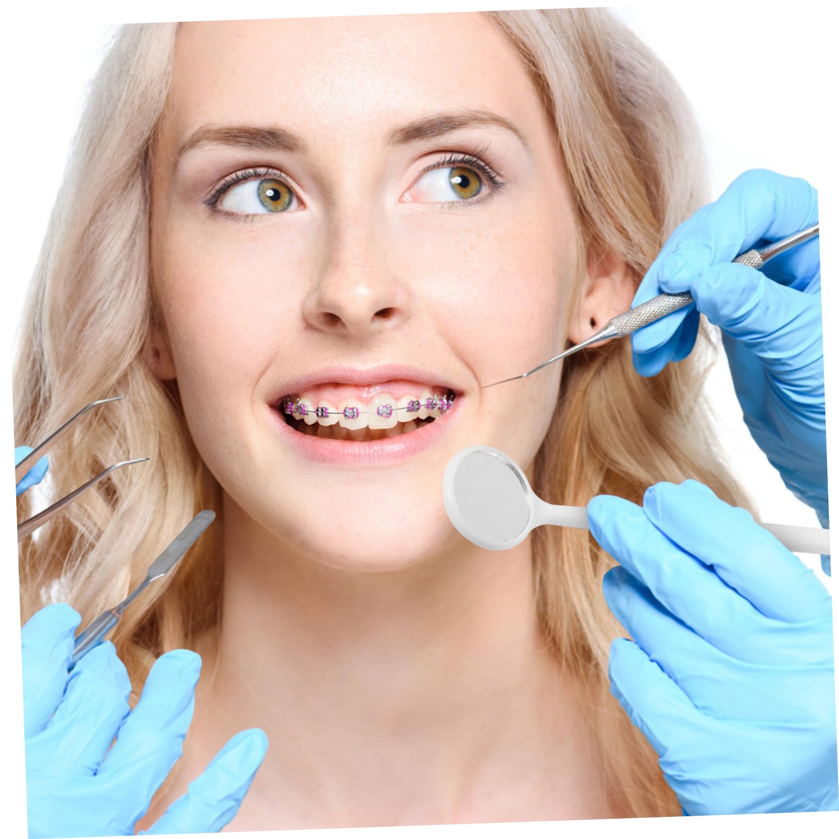 MAGICLULU 3 Set Specchietti Usa E Getta A Forma Di Dentista Adulti Attrezzo Orale Kit Con Specchi Per Esami Orali Specchi Orali Specchietti Di Ispezione Plastica 20 Pezzi*3