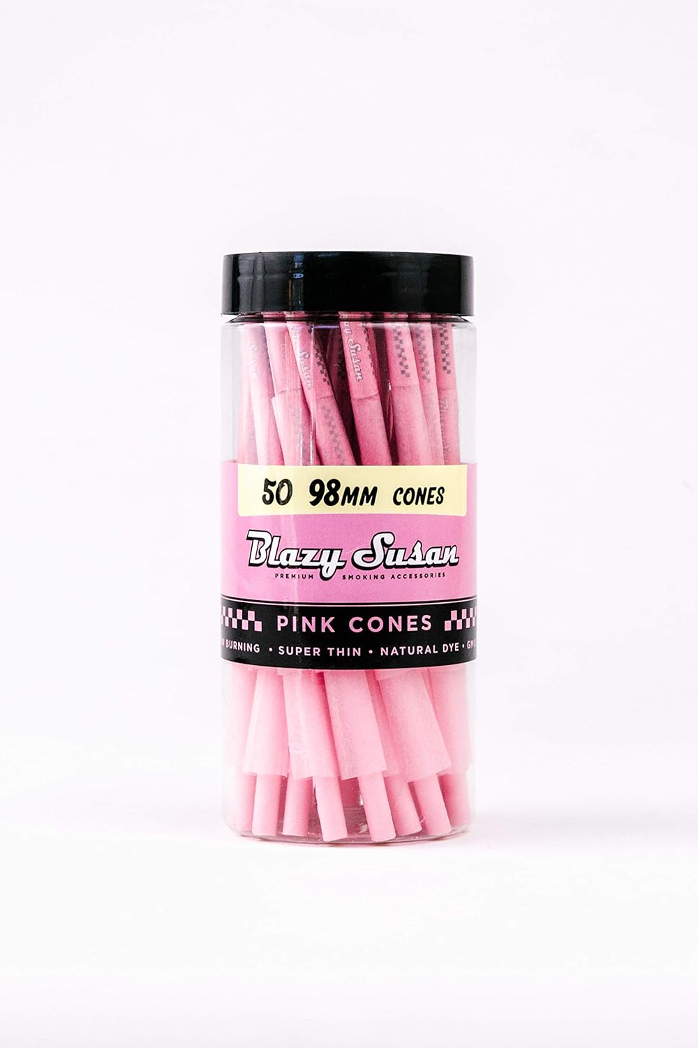 Blazy Pink Cones 50ct Pack | Pink Rolling Cones | Vegan & Smooth Burning | Blazy Susan Quality Smoking Accessories : Health & Household