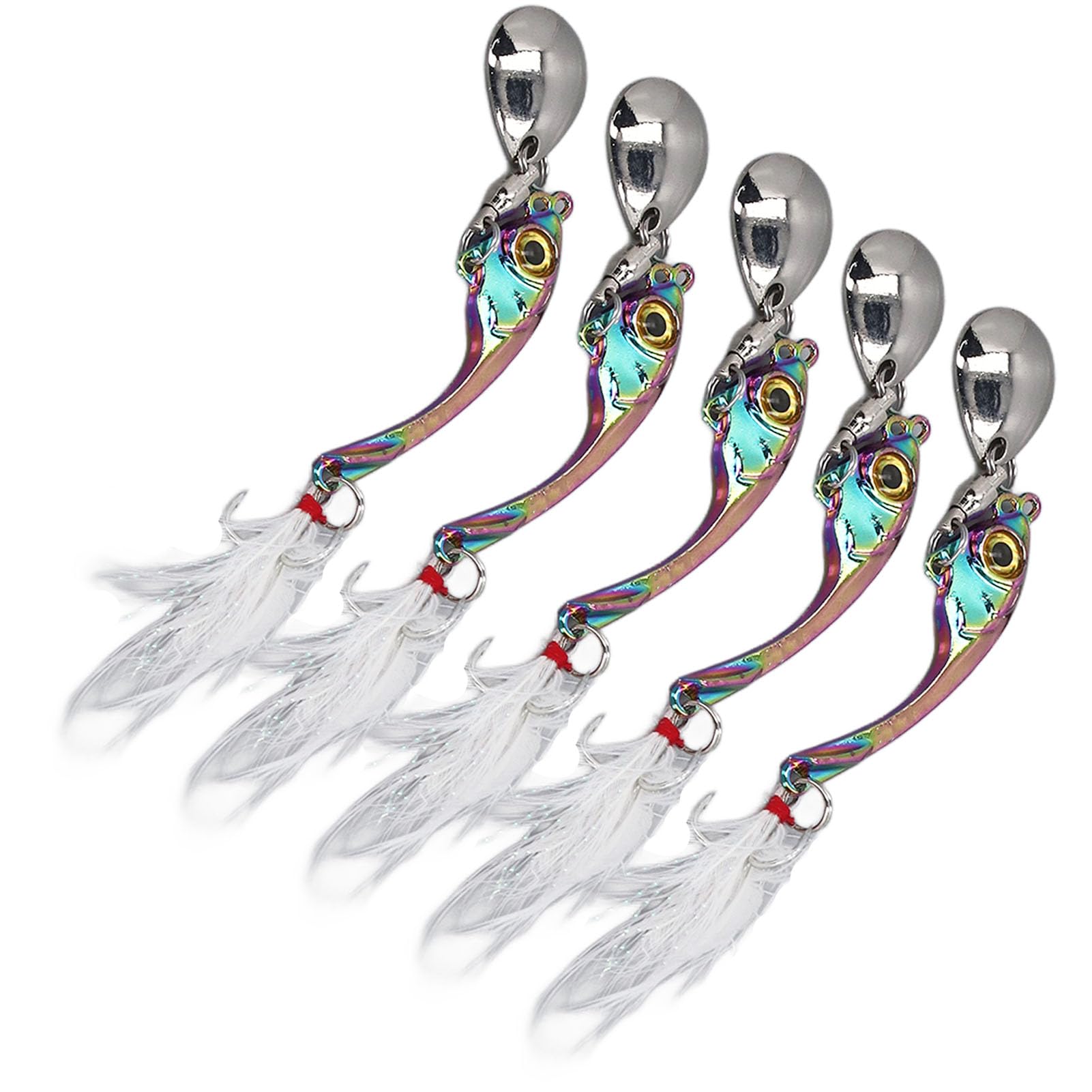 Lot De 5 Leurres De Natation 3.5 Cm, Couleurs Variées, Pêche Au Poisson