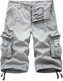 Sponsored Ad - FOURSTEEDS Women's Cotton Loose Fit Zipper Multi-Pockets Twill Bermuda Drawstring Women Cargo Shorts