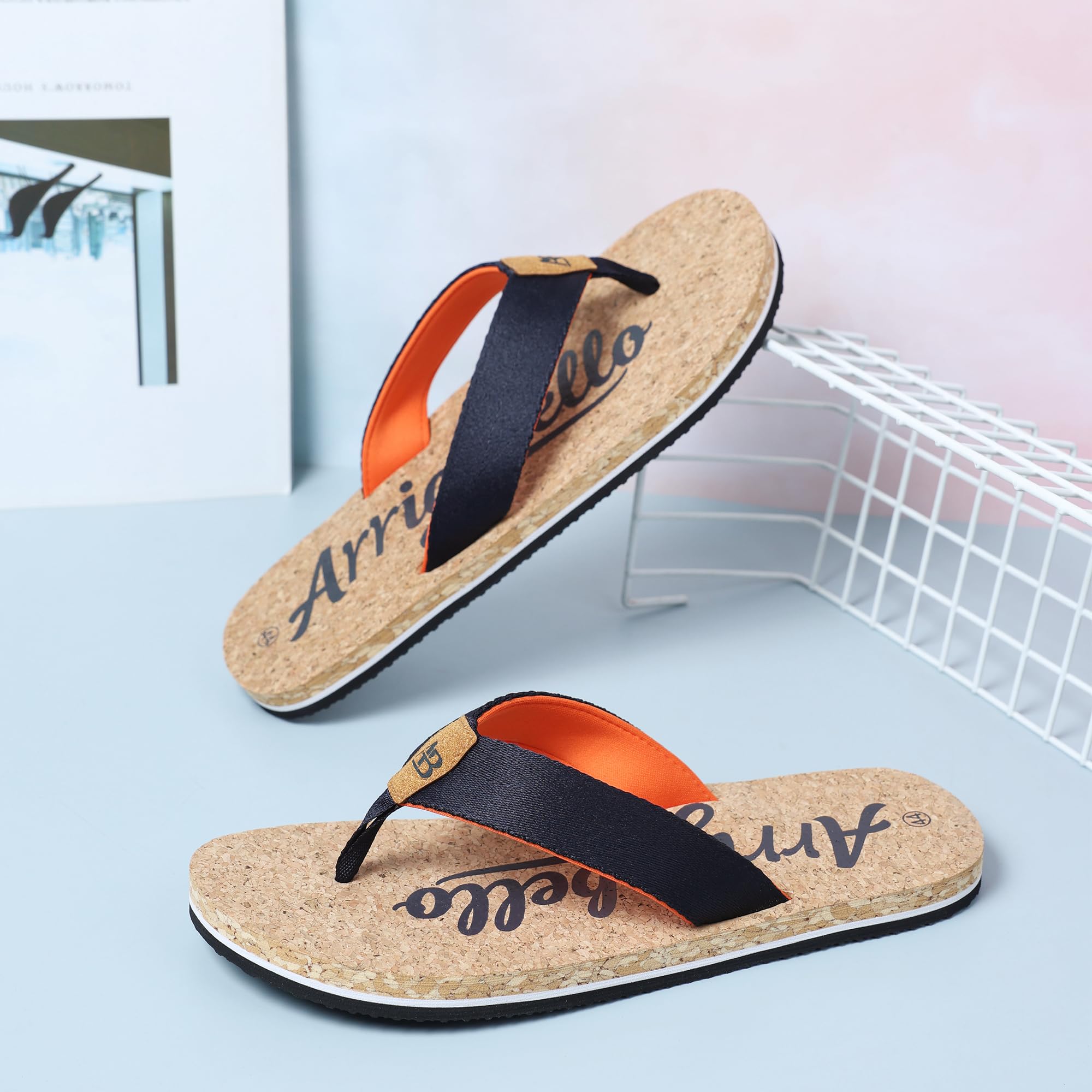 ARRIGO BELLO Chanclas Hombre Chancletas Verano Flip Flops Vestir Antideslizante Sandalias Talla 41-46