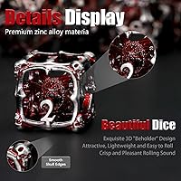 Vista 3 de Beholder - Juego de dados DND, dados de ojo de dragón, ZHOORQI 7 piezas, juego de dados poliédricos para Calabozos y Dragones, RPG, regalos DND