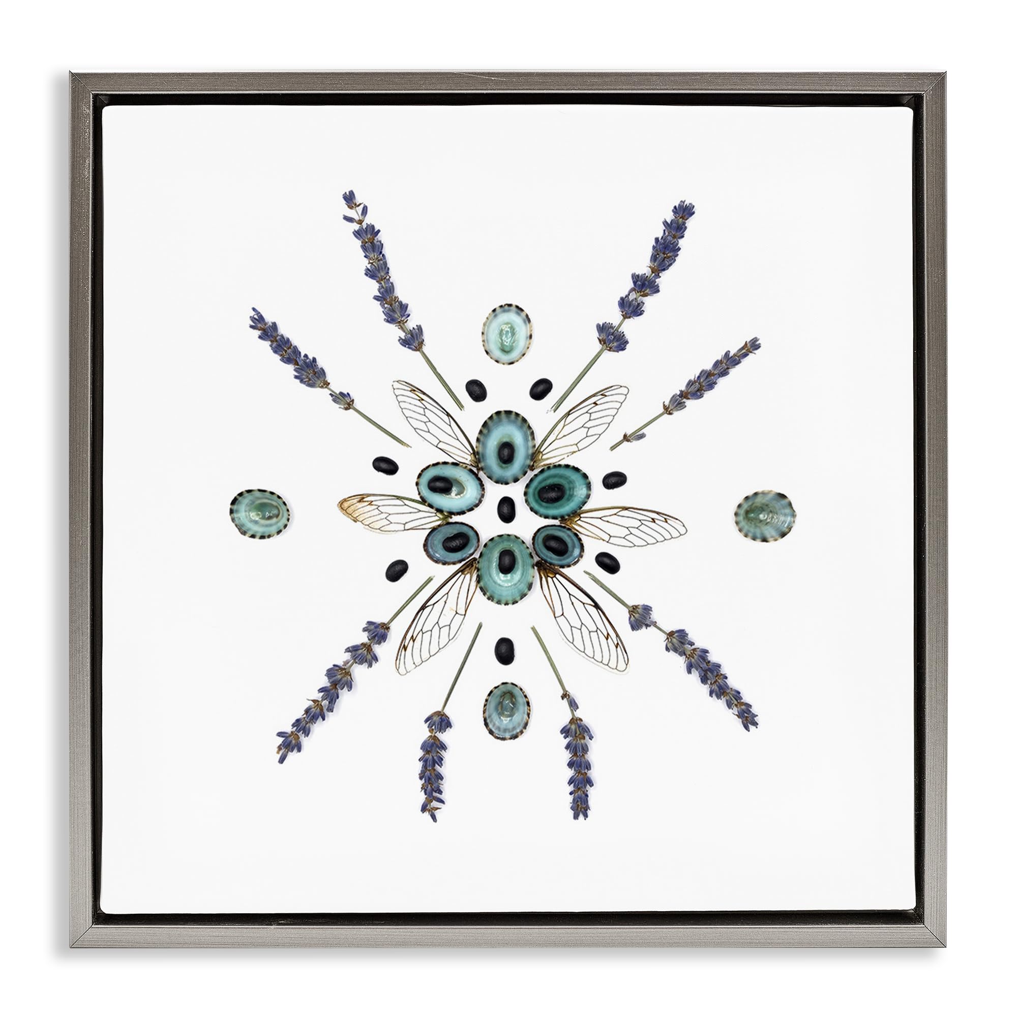 'Lavender & Delicate Wings'| Floating Frame Canvas Art