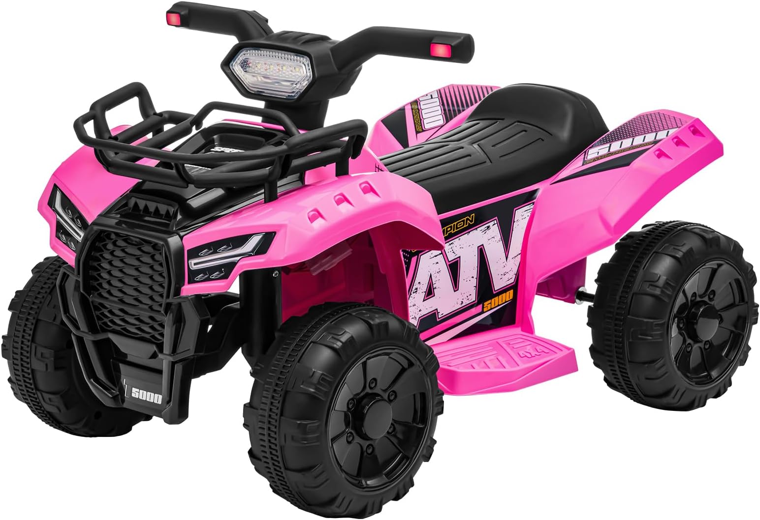 Forever Source Kids Ride On Car, 6V Battery Powered Kids Ride-On Electric ATV, 4-Wheeler Quad Car Toy w/Music, Light, 1.2mph Max Speed, Electric Ride on Toys Gifts for Kids 18-36 Months, Pink