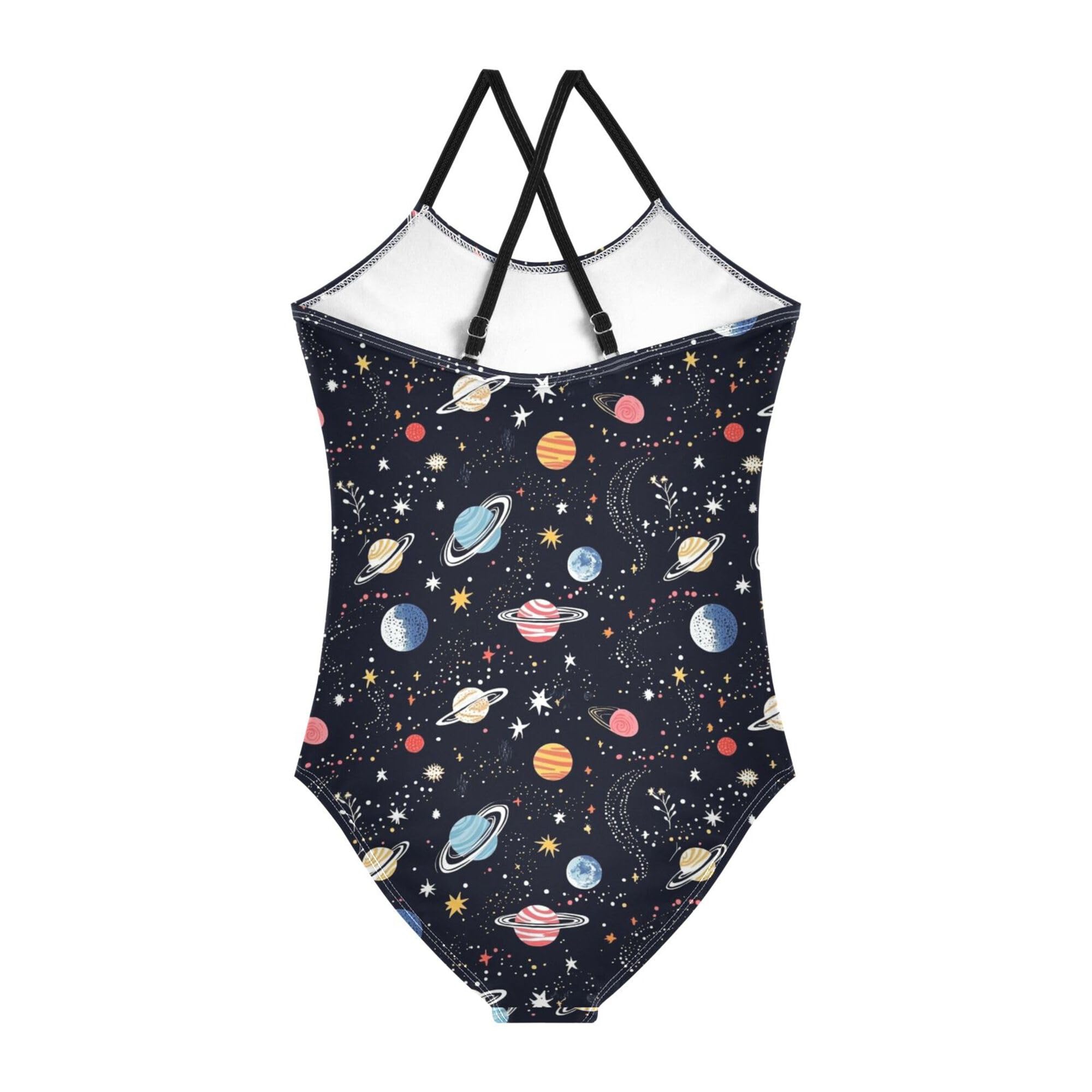 Girls 1-Piecing Swimsuits Toddler Bathing Suit Girl Toddler Swim Suits for Girls Beach Swimwear Starry Night Star Sun Moon