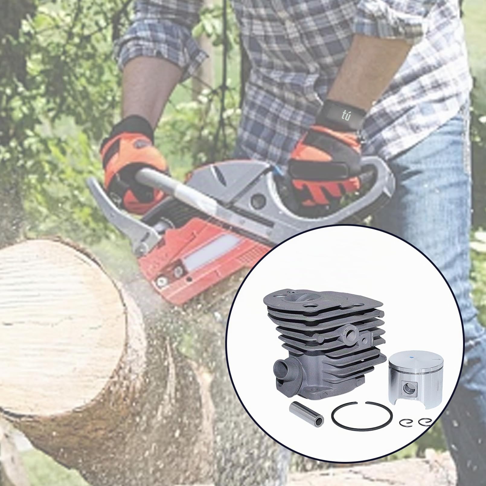 Kit de carburador de Tambor de Embrague de Cilindro, Motosierra para Husqvarna 55, 55 Rancher 51, 503609171, 505275719, 503162103, 537127901,