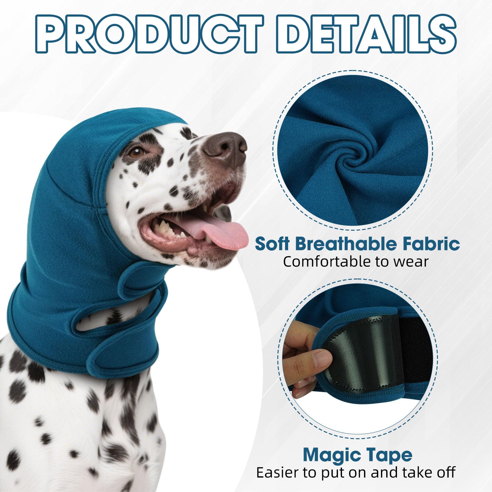 IECOii Protectores de orejas de perro para perro, orejeras de perro, protección contra el ruido, protectores de orejas de perros, orejeras para mascotas, orejeras para mascotas, envolturas para la