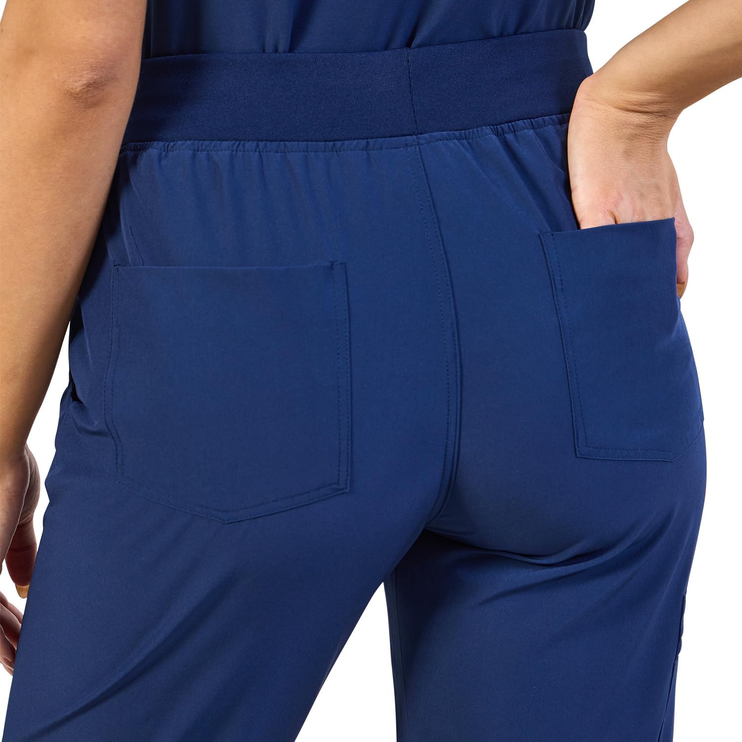 Naivlizer Scrub Pants for Women Jogger Pants Medical Uniform with 5 Pockets - Image 4