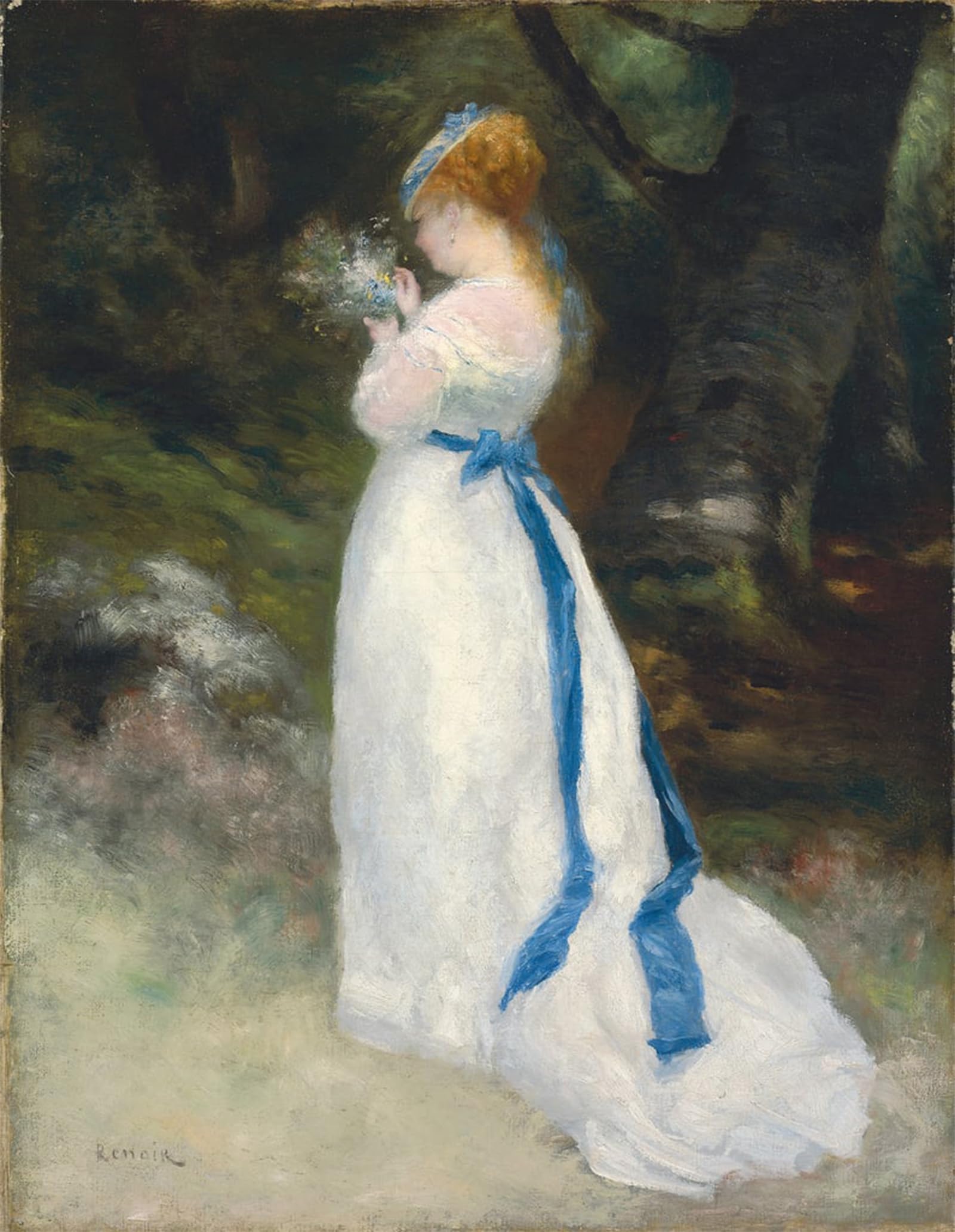 ARTXLXXBN Famous Print Painting Colorful Art Print Portrait of Lise by Pierre Auguste Renoir Canvas Art Decorations for Home Decor 60x90cm