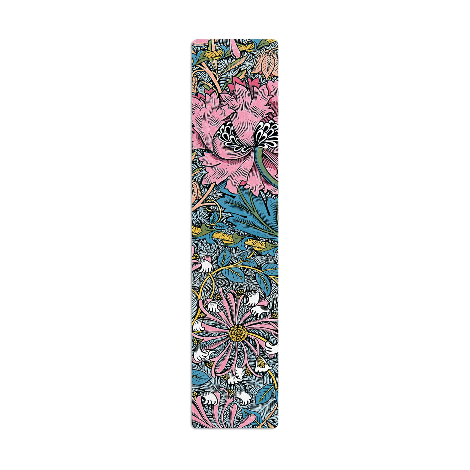Morris Pink Honeysuckle (William Morris) Bookmark: Bookmark, double sided, textured, rounded edges