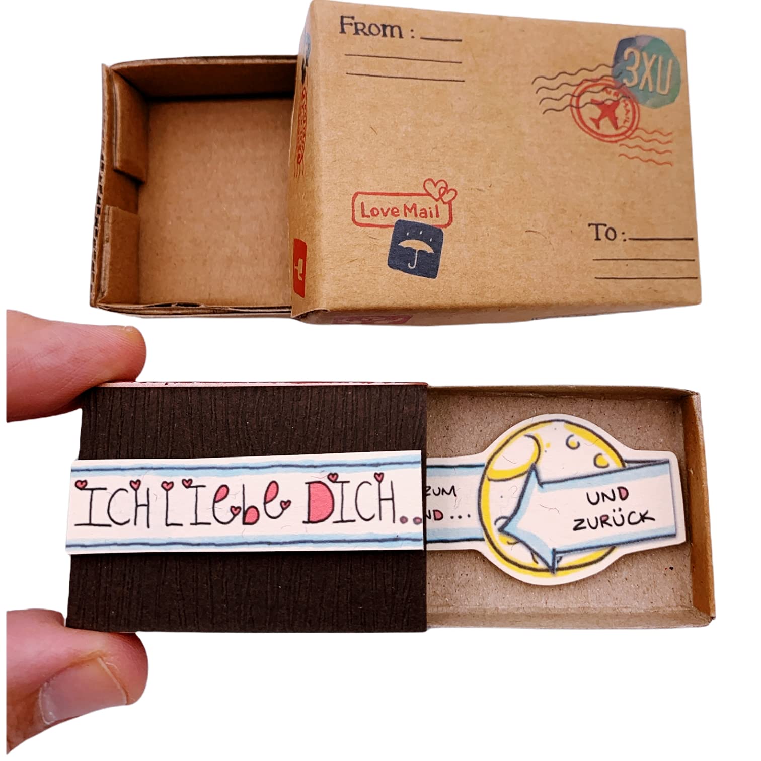 immi Mini Überraschung, kleines Geschenk in der Box (Liebe/Zum Mond und zurück)