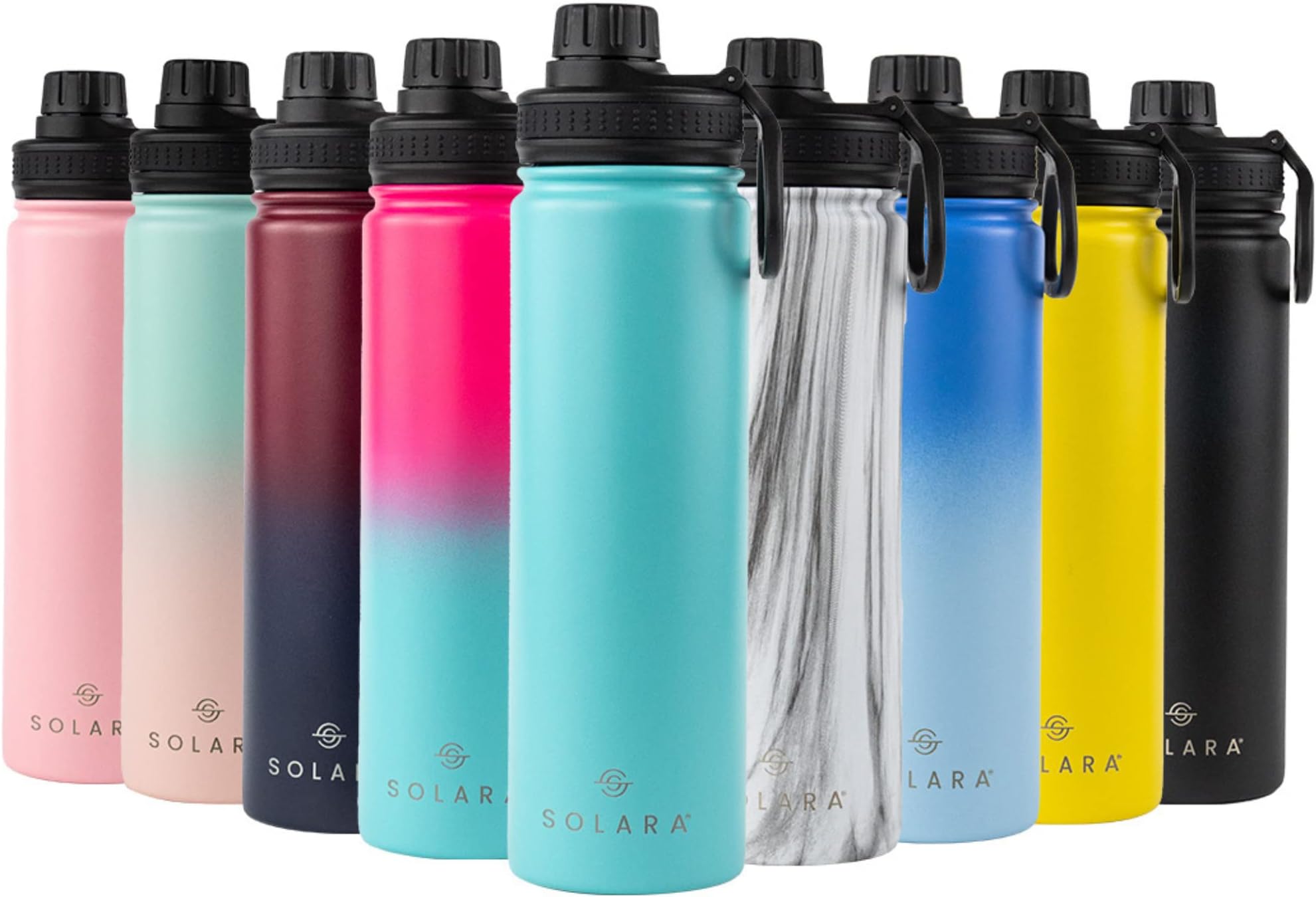 SOLARA Insulated Water Bottle 650ml, Thermosteel for Hot and Cold Drinks, Travel, Home, Office, School, Gym, Adults, Sipper Bottle, Aqua