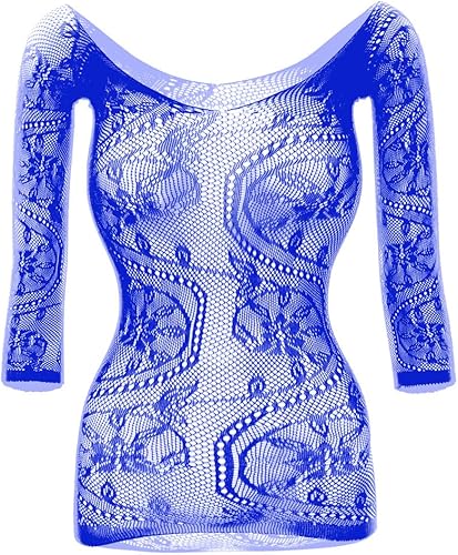 Lencería de mujer Rainbow Fishnet Babydoll Halter Stretch Chemise Mini vestido talla única