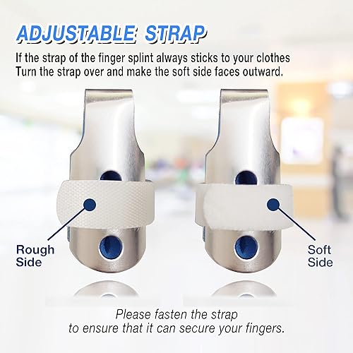 Miniatura 5 de BRMDT Férula para dedos rotoslesionados férula de aluminio ajustable inmovilización para dedos de mazogatillo articulaciones alivio del dolor de