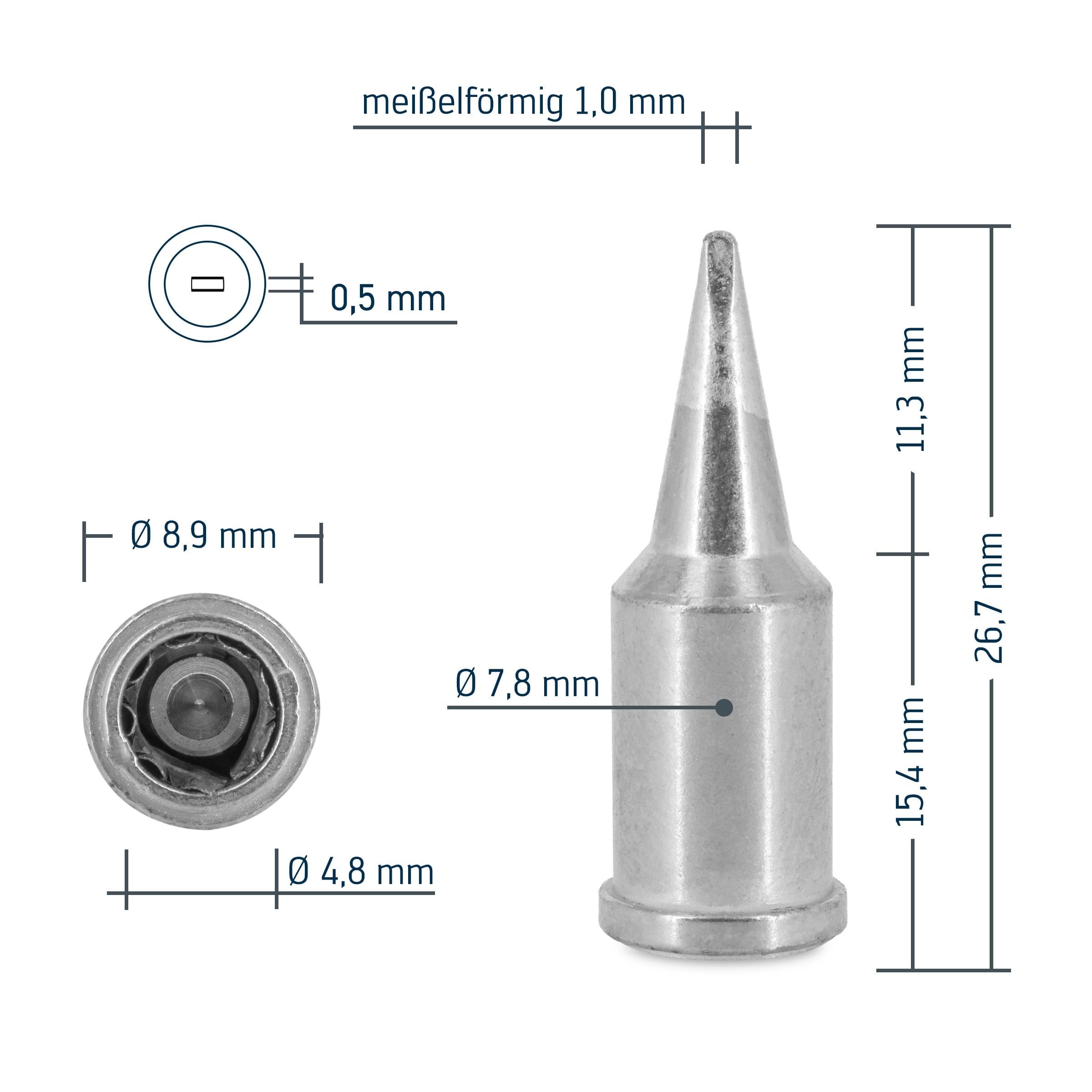 Ersa 84689000 Grot Lutowniczy, Srebrny, 1 mm