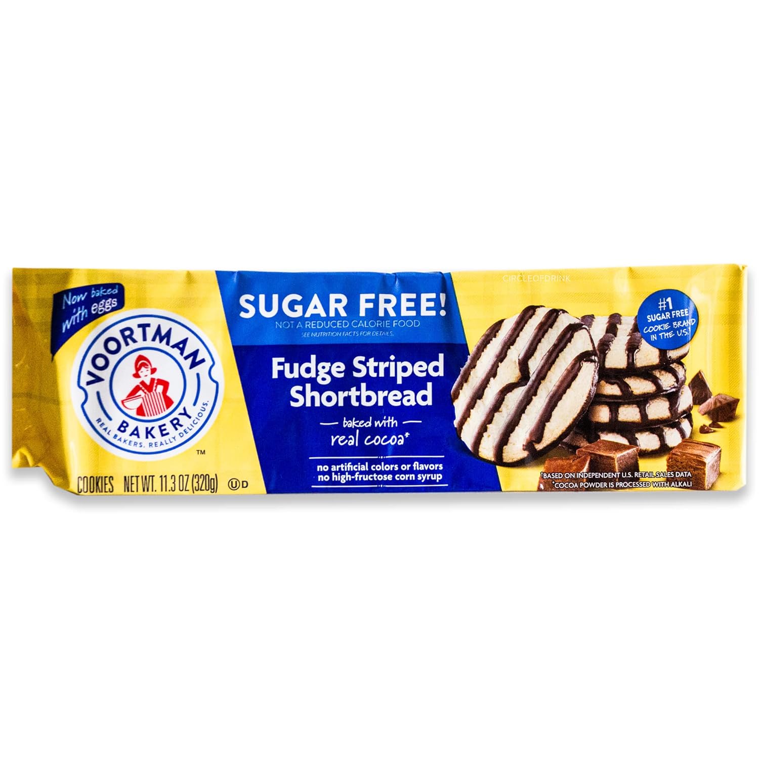 Voortman Sugar Free Cookies - Variety Pack - Chocolate Chip - Fudge Brownie - Fudge Shortbread - Pecan Chocolate Chip - Iced Almonette - Oatmeal - 6 Packs