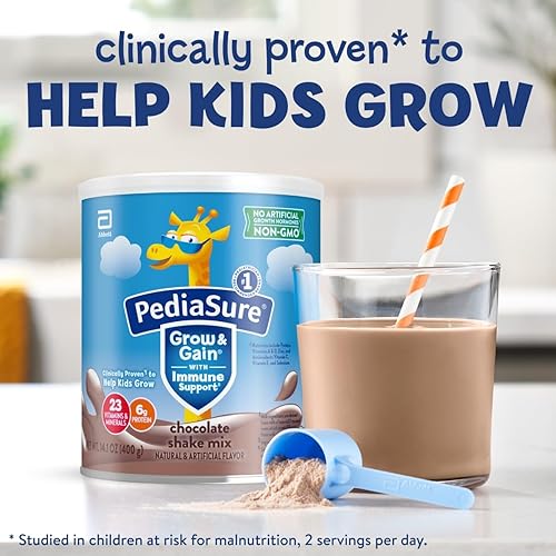 Miniatura 3 de PediaSure Grow  Gain - Polvo de mezcla de batido sin OMG y sin gluten batido nutricional para niños con proteínas probióticos DHA antioxidantes y