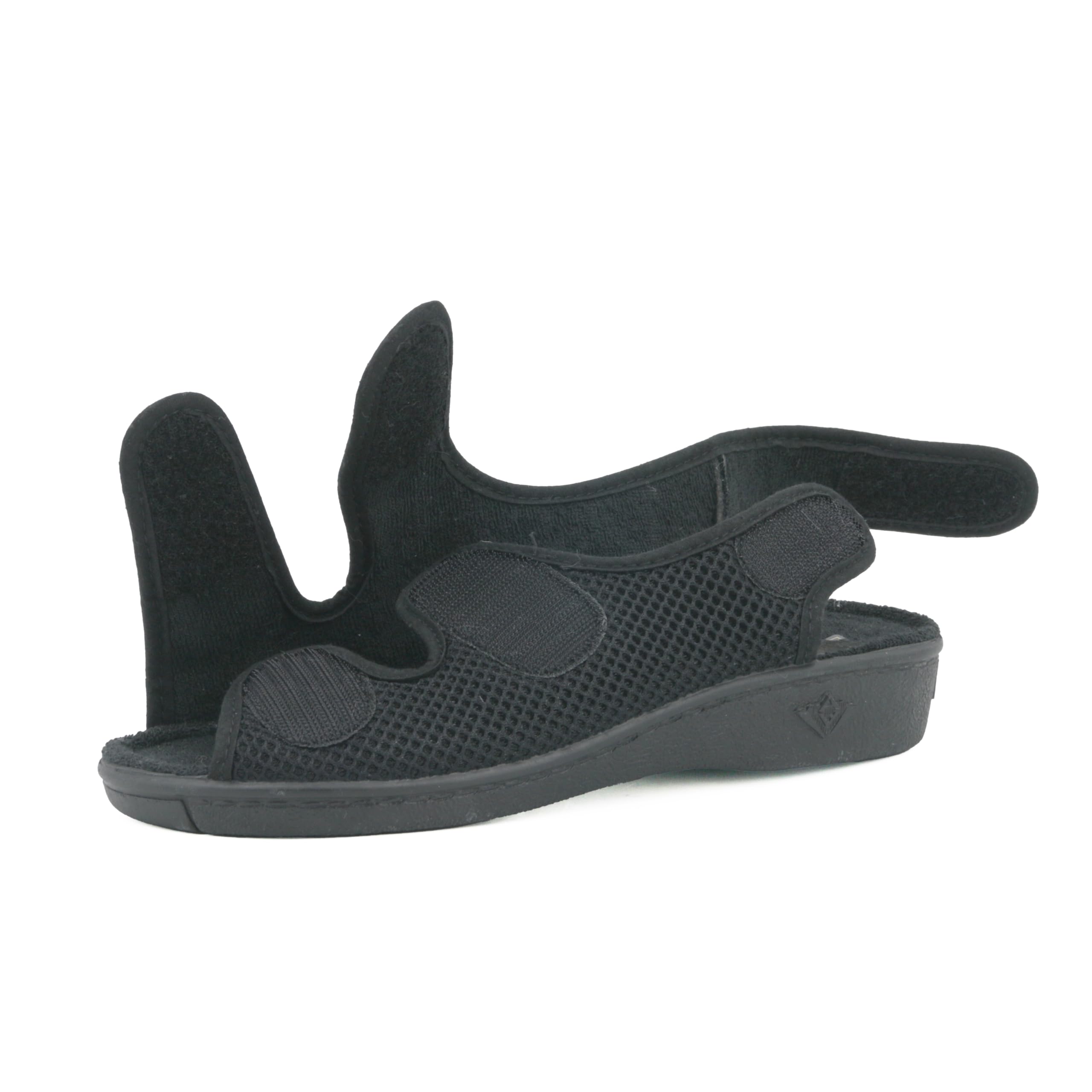 JOMIX Pantoufles Femme Ouvert avec Scratch Chaussons Diabétiques Confortable Sandales Orthopédiques Fabriqué en Espagne