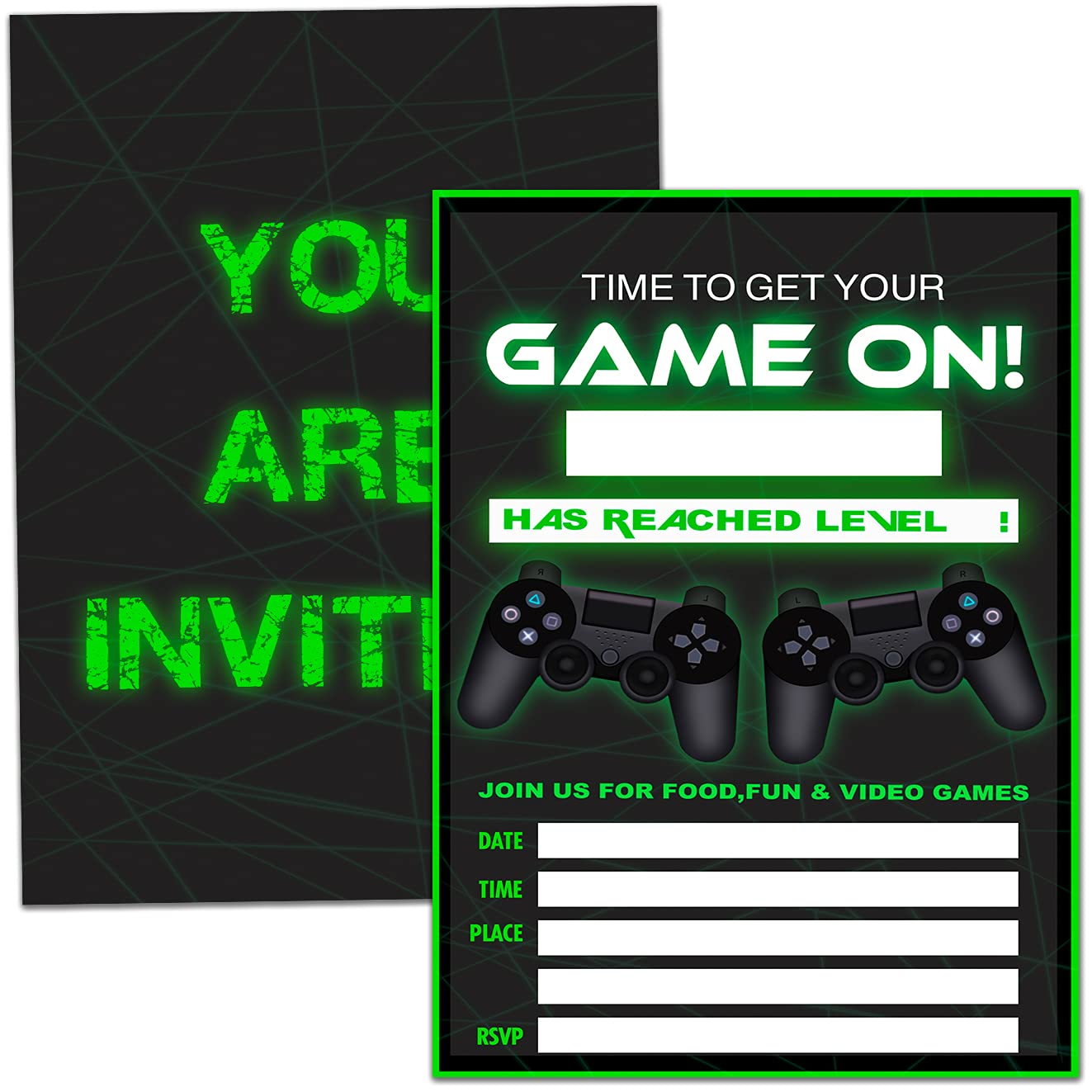 Buy Gaming Party Invitation Cards, Video Game On Birthday Party