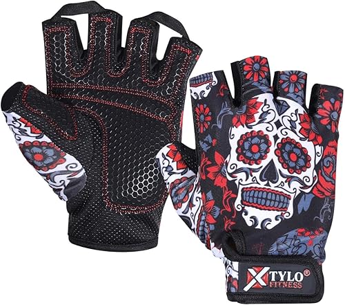 Xtylo Int Workout Gloves for Men & Women Weight Lifting Gloves with Wrist Support, Full Palm Protection, Non-Slip GripGym,Training, Rowing, Cycling,
