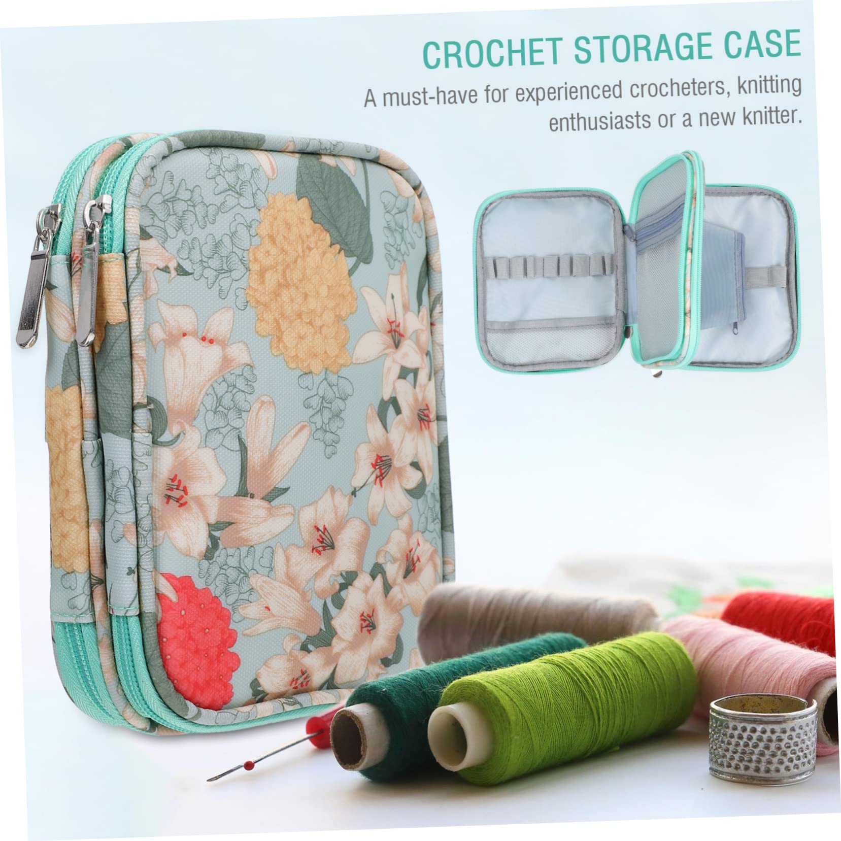 Tofficu 2piezas Estuche De Almacenamiento Para De Crochet Con y De Organizador Portátil Para Accesorios De Tejer y Ganchillo Para y Principiantes