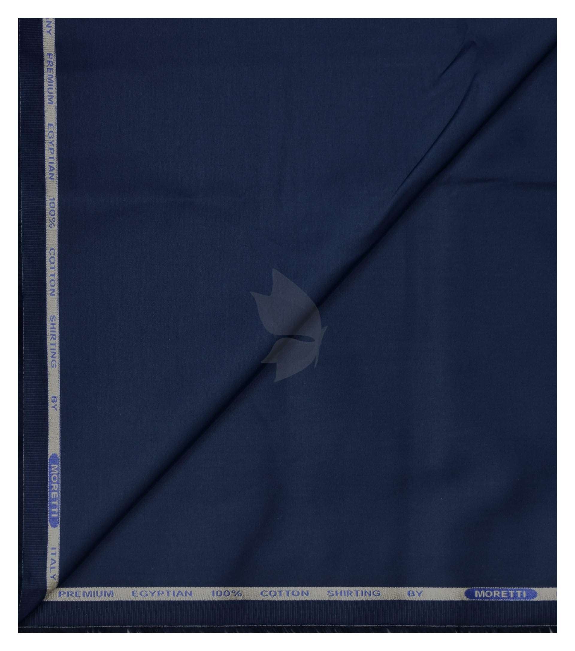 j.hampstead moretti premium egyptian collection with 100% giza cotton dark blue colour solid pattern unstitched shirt fabric of 1.6 mts / vv2789