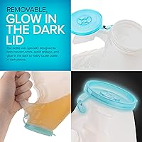 Vista 4 de Male Urinal with Glow in The Dark Lid (2 Bottles) 32 Oz Urine Bottles for Men - Pee Bottles for Hospitals, Emergency and Travel