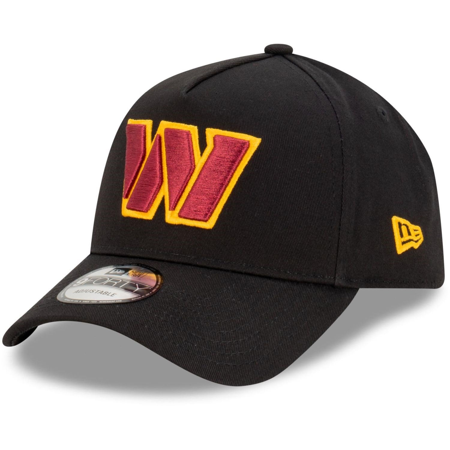 New Era Washington Commanders NFL Evergreen Black 9Forty Adjustable A-Frame Cap