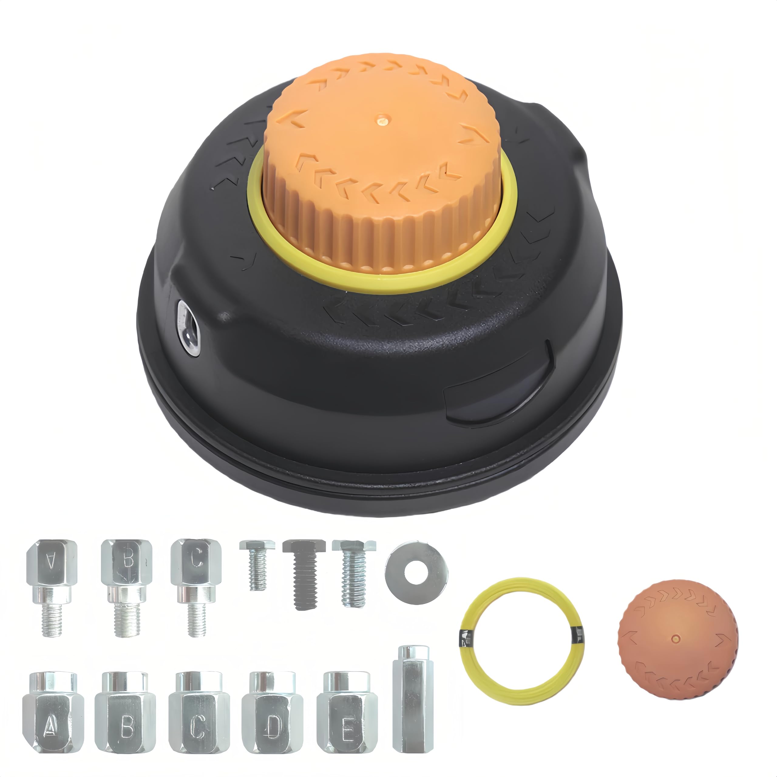 Photo 1 of Replacement Trimmer Heads,Universal String Trimmer Head for Echo Ego Dewalt Craftsman Milwaukee, Bump Feed,Anti-Tangle Easy Install for Gas/Cordless Trimmer (Counter Clockwise/Left Hand Thread),Yellow