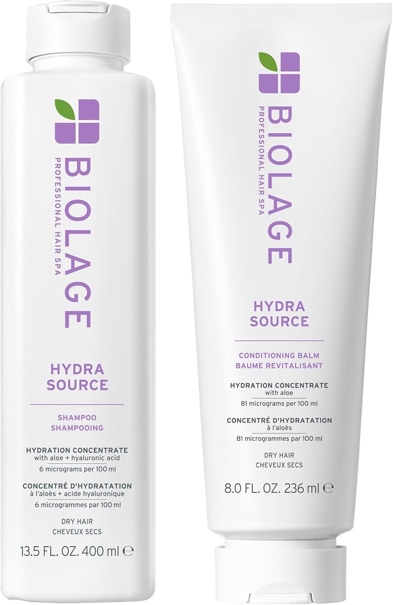 Hydra Source Duo – For Dry Hair, 13.5 fl oz | With fermented aloe & hyaluronic acid, vegan, paraben-free, moisturizes, detangles, adds softness, for fine to medium hair