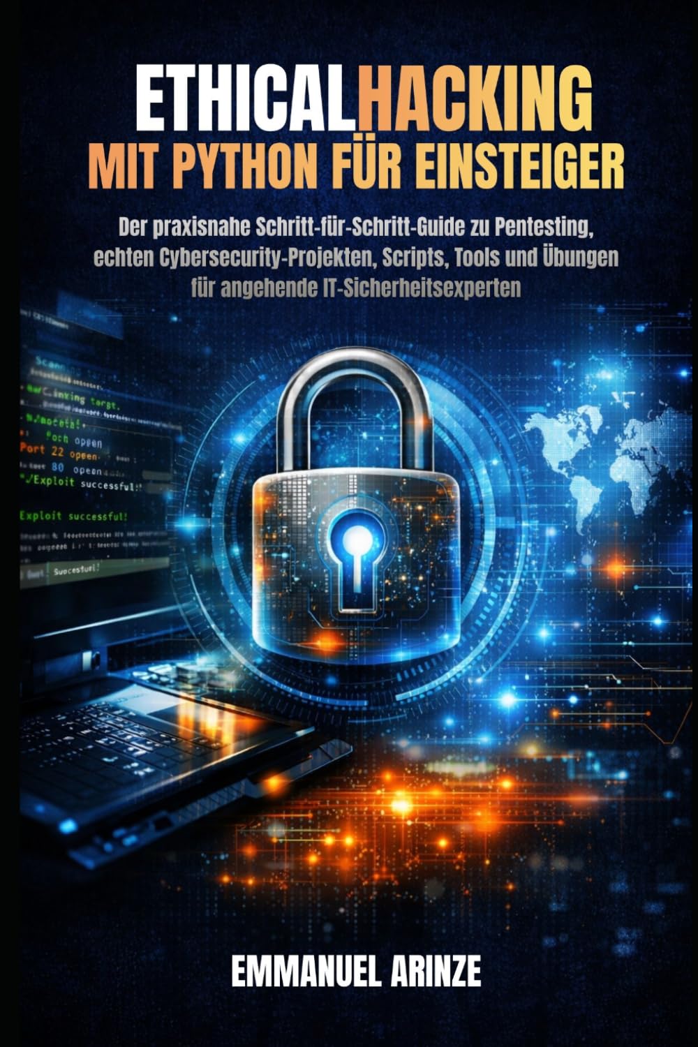 ETHICAL HACKING MIT PYTHON FÜR EINSTEIGER: Der praxisnahe Schritt-für-Schritt-Guide zu Pentesting, echten Cybersecurity-Projekten, Scripts, Tools und Übungen für angehende IT-Sicherheitsexperten