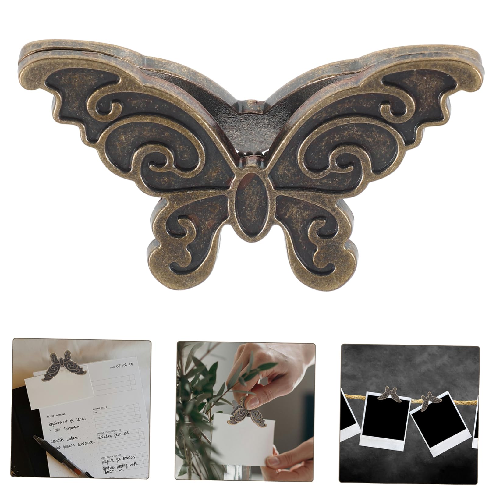 Lurrose 5 Set Eleganti Fermagli A Forma Di Farfalla Fermagli Per Documenti Fermagli Per Carta Fermagli in Metallo Per Diario Piccole Clip Per Ufficio E Scuola 4 Pezzi * 5