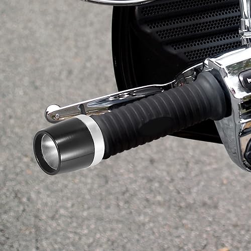 Miniatura 2 de Motoforti 2 unids Universal 0.709 in Manillar End Tapas Plug Bar End CNC Aleación de aluminio para motocicleta tono plateado