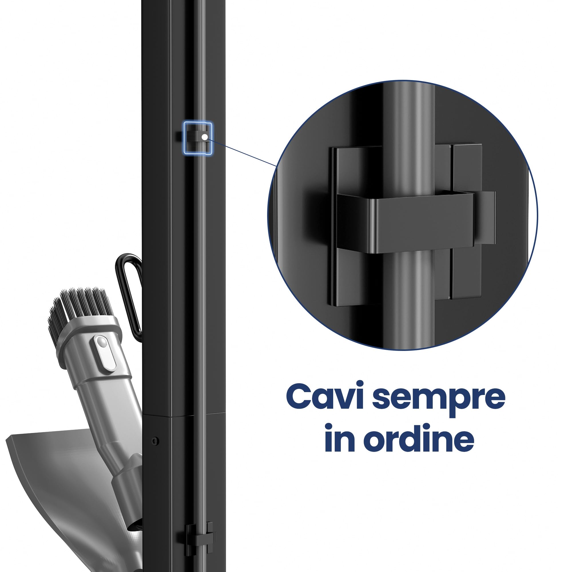pickpiff Supporto per Aspirapolvere Dyson – Compatibile con V15, V12, V11, V10, V8, V7, V6 – Stazione Autoportante con Porta Accessori – Salvaspazio e Senza Foratura